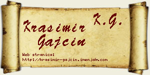 Krasimir Gajčin vizit kartica